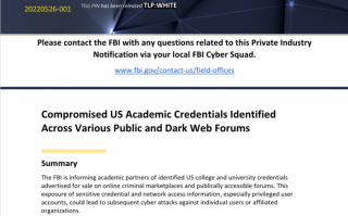 FBI发现有美国高校的网络通信证书在俄罗斯网络犯罪论坛上被出售